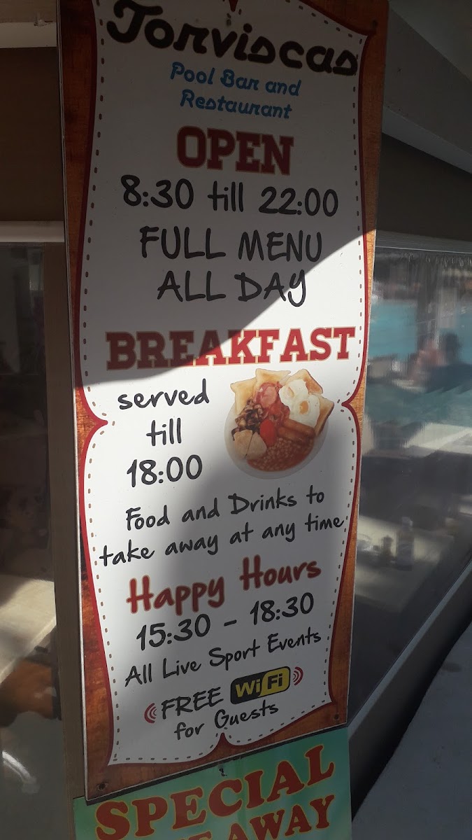 Torviscas Pool Bar / Restaurant Photo Menu 3