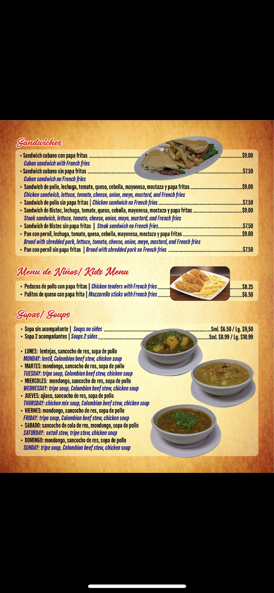 Mi Tierra Latina Photo Menu 9