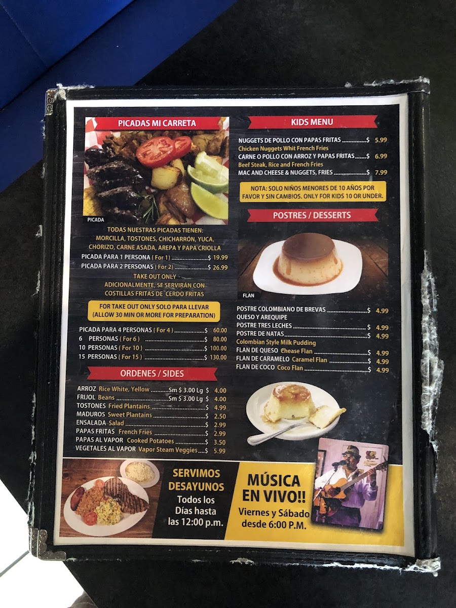 Mi Carreta Restaurant & Bakery Photo Menu 1