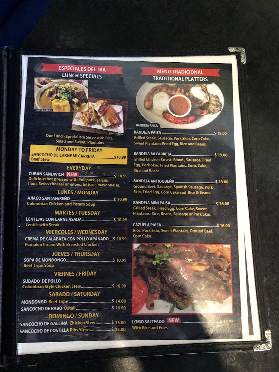 Mi Carreta Restaurant & Bakery Photo Menu 3