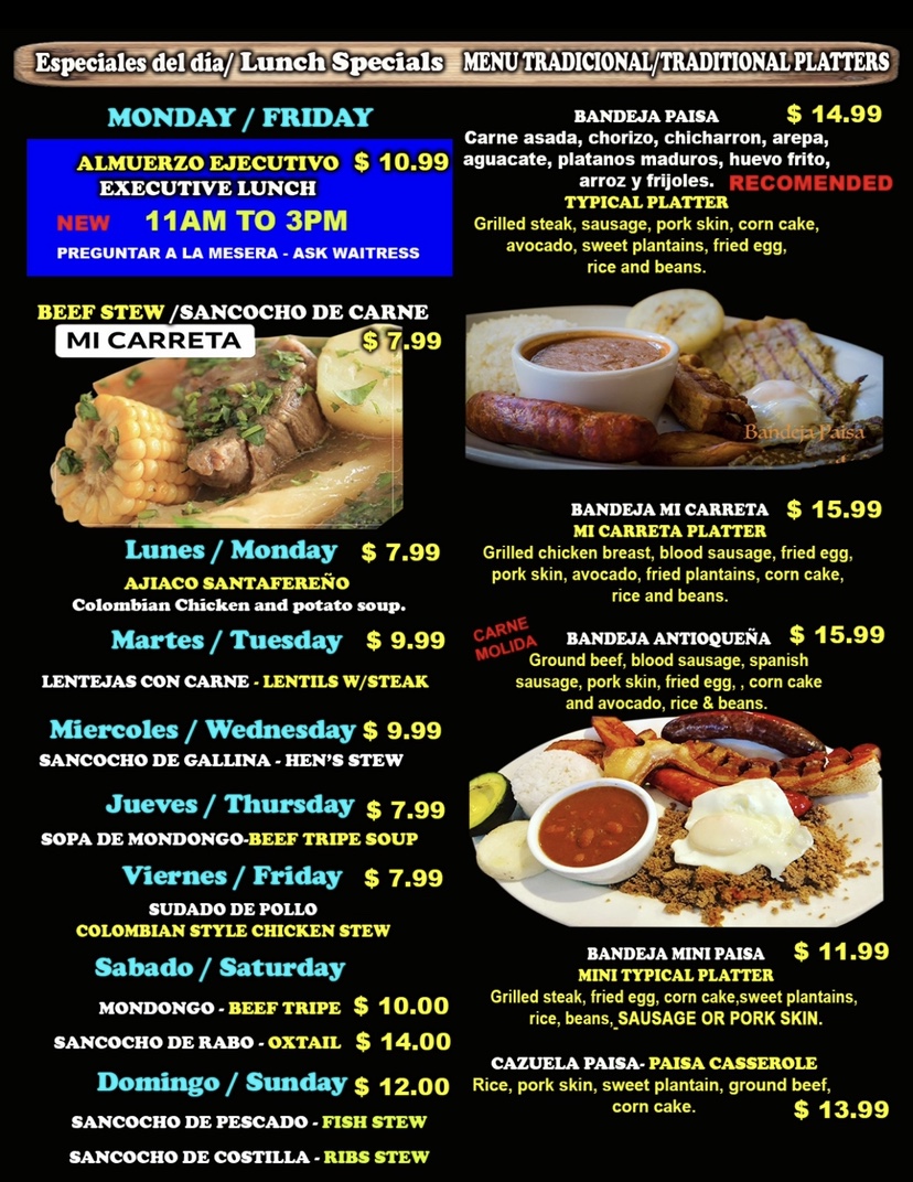 Mi Carreta Restaurant & Bakery Photo Menu 7