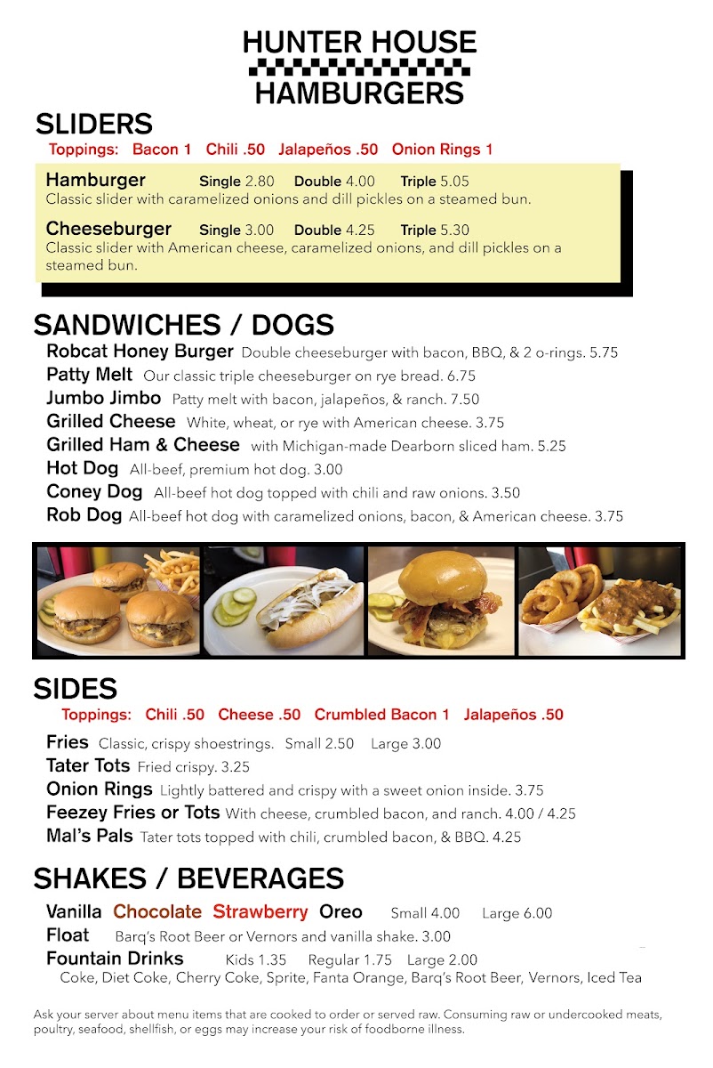 Hunter House Hamburgers Photo Menu 3