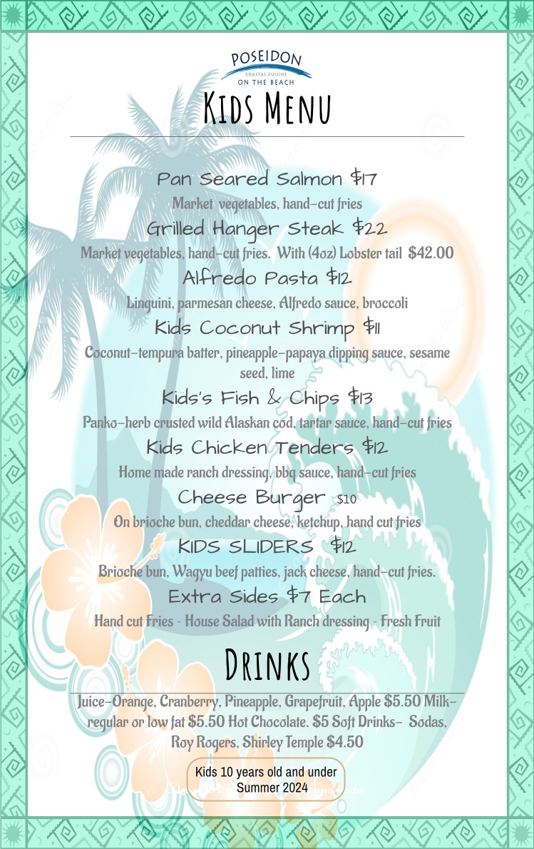 Poseidon Restaurant Del Mar Photo Menu 1
