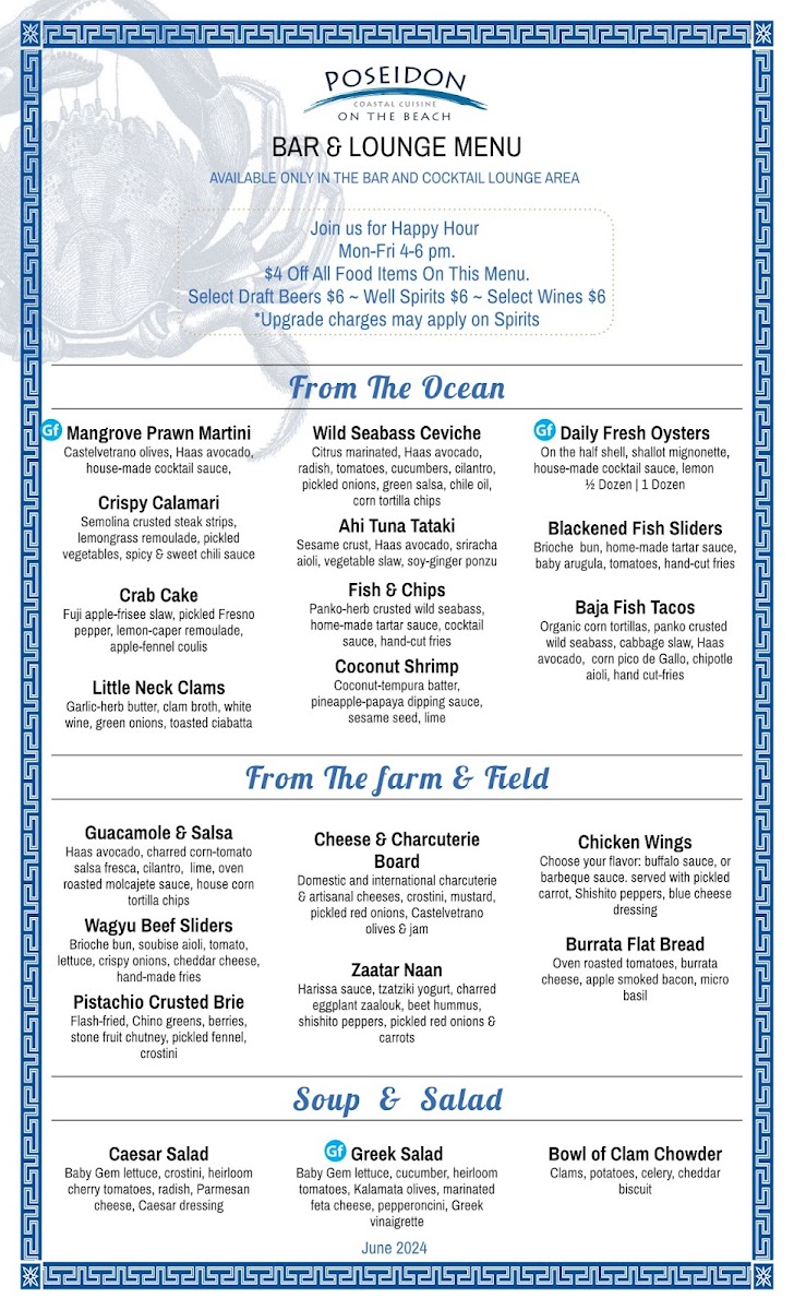 Poseidon Restaurant Del Mar Photo Menu 6