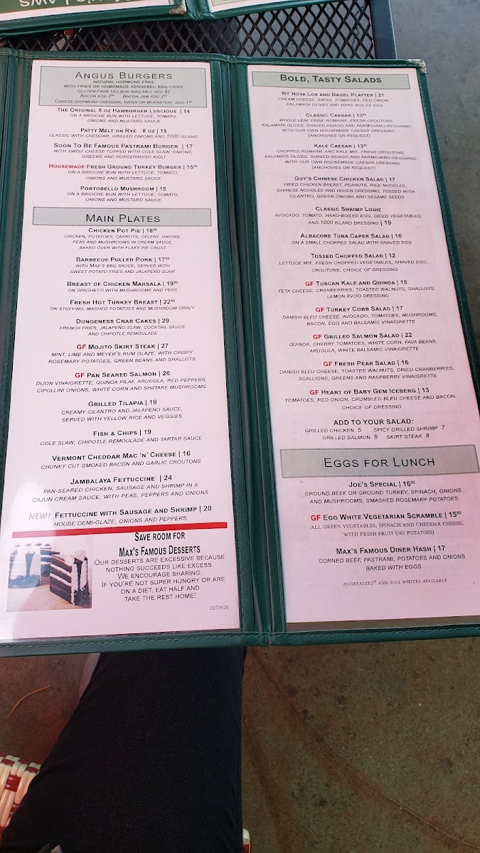 Max's of Burlingame Photo Menu 10