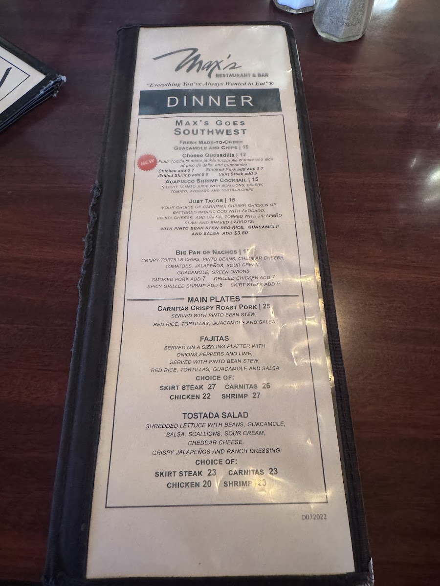 Max's of Burlingame Photo Menu 7