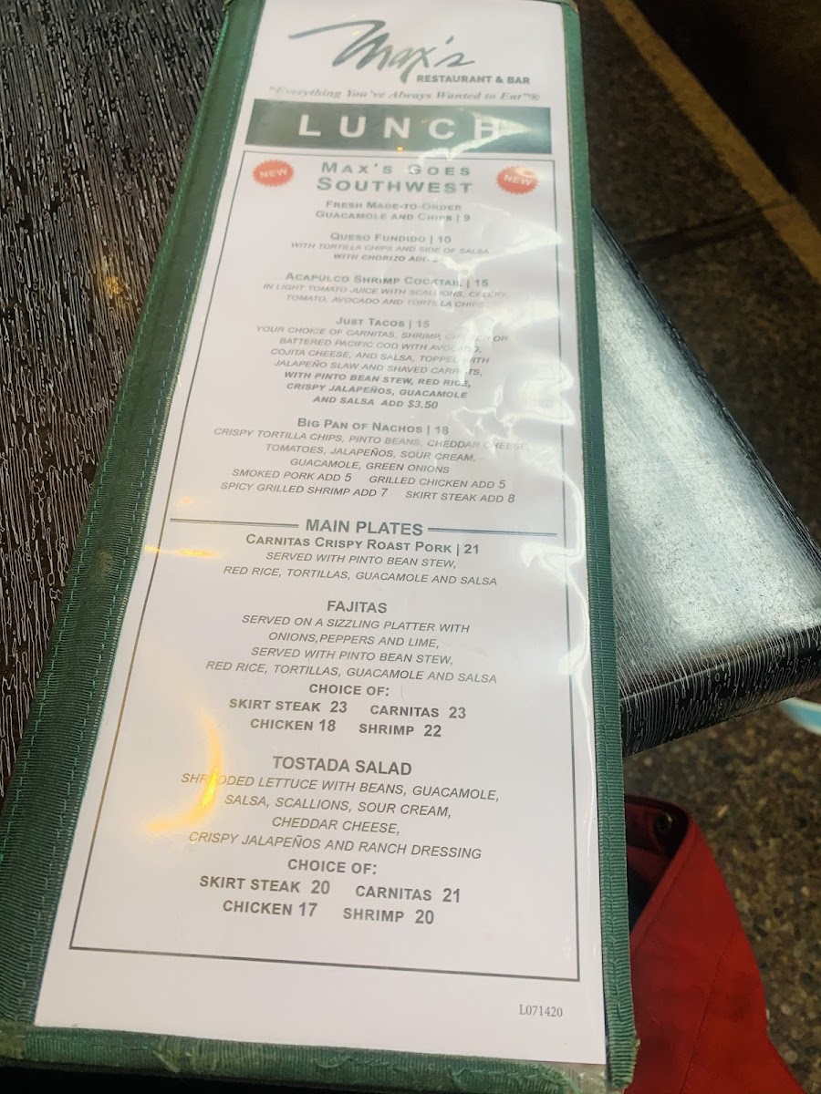 Max's of Burlingame Photo Menu 8