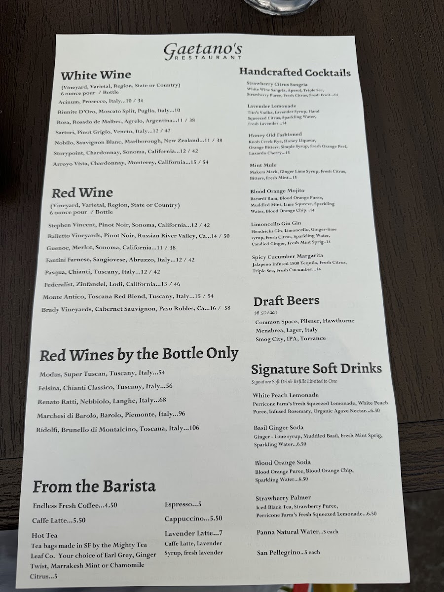 Gaetano's Restaurant Photo Menu 8