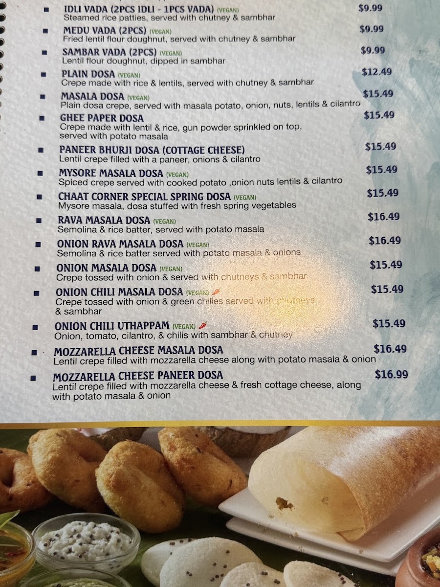 Chaat Corner Photo Menu 1