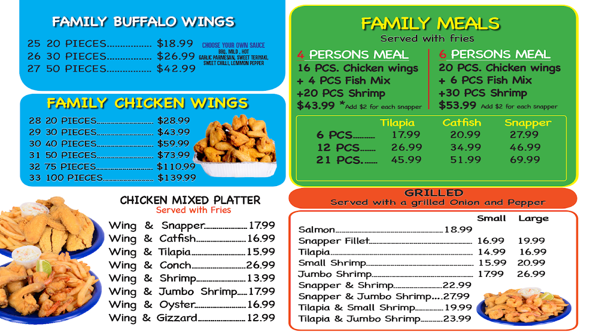 Snappers Fish And Chicken Photo Menu 3