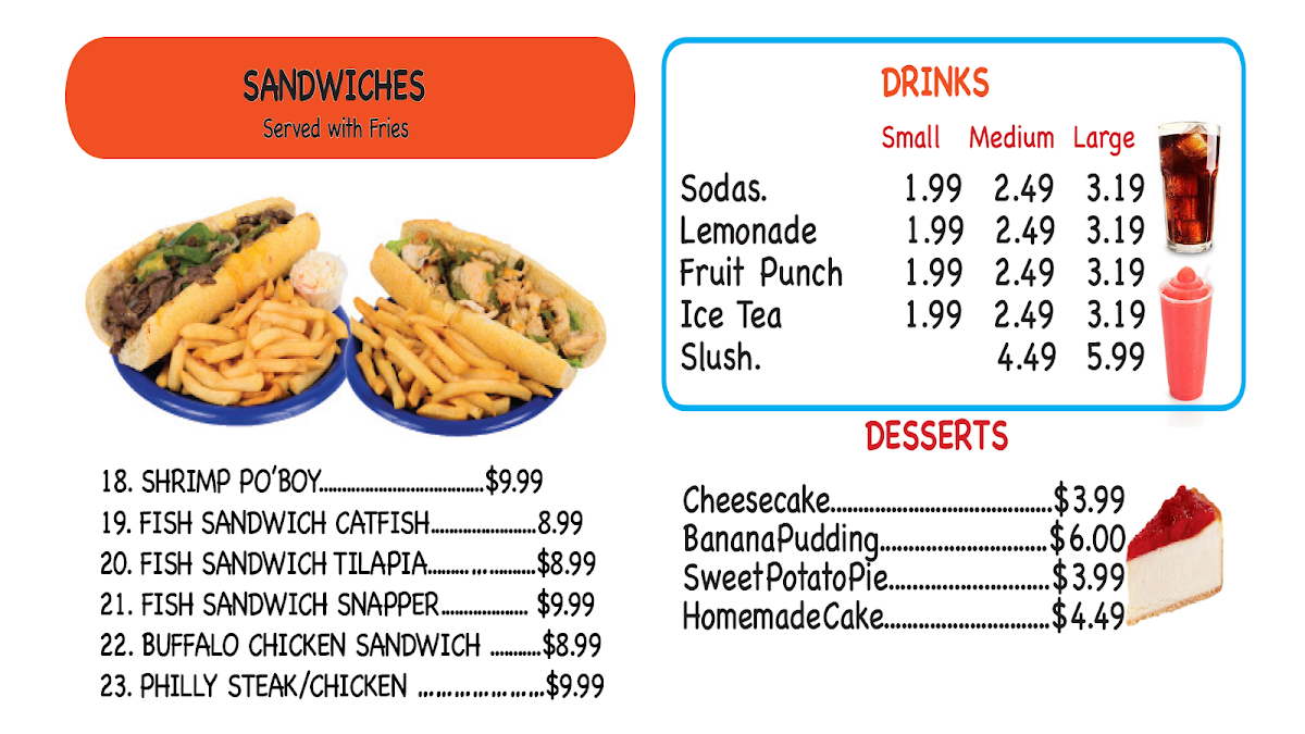 Snappers Fish And Chicken Photo Menu 4