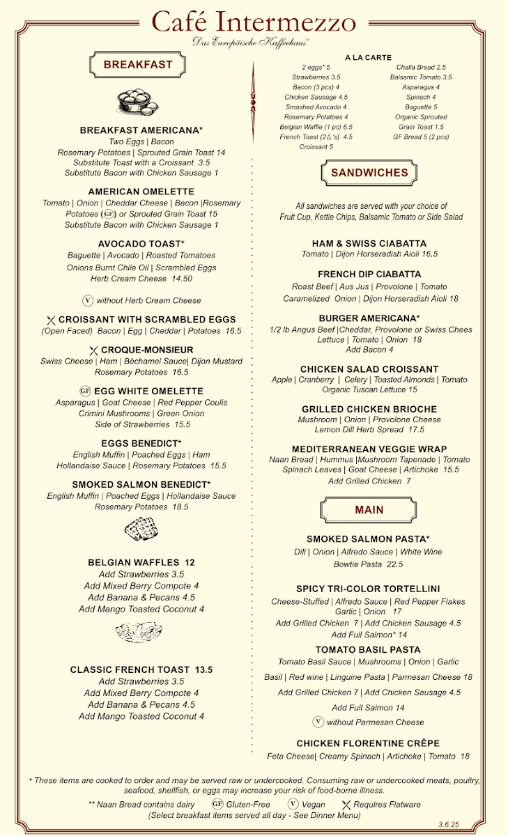 Café Intermezzo - Nashville Photo Menu 3