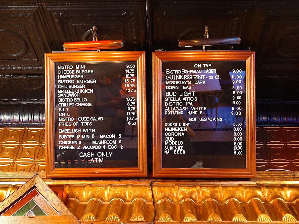 Corner Bistro Photo Menu 2