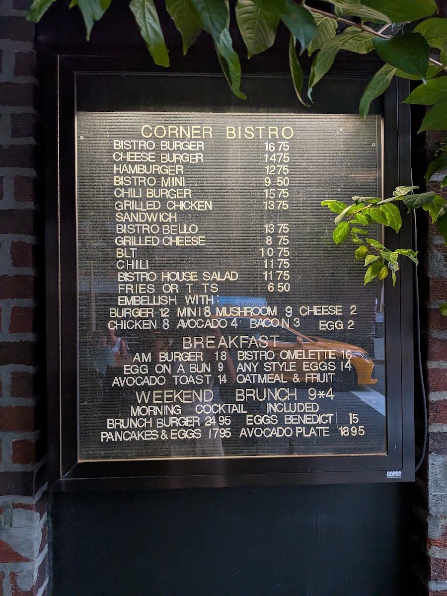Corner Bistro Photo Menu 8