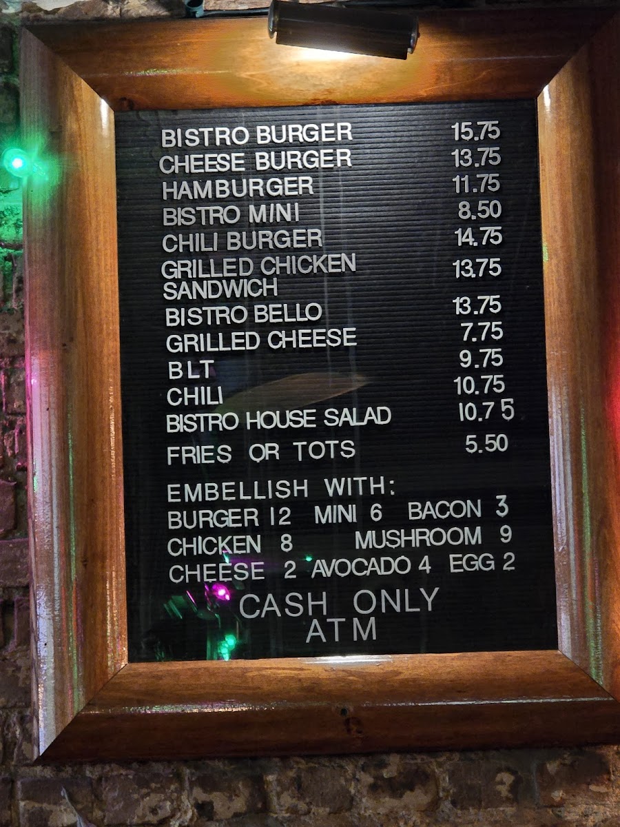 Corner Bistro Photo Menu 9