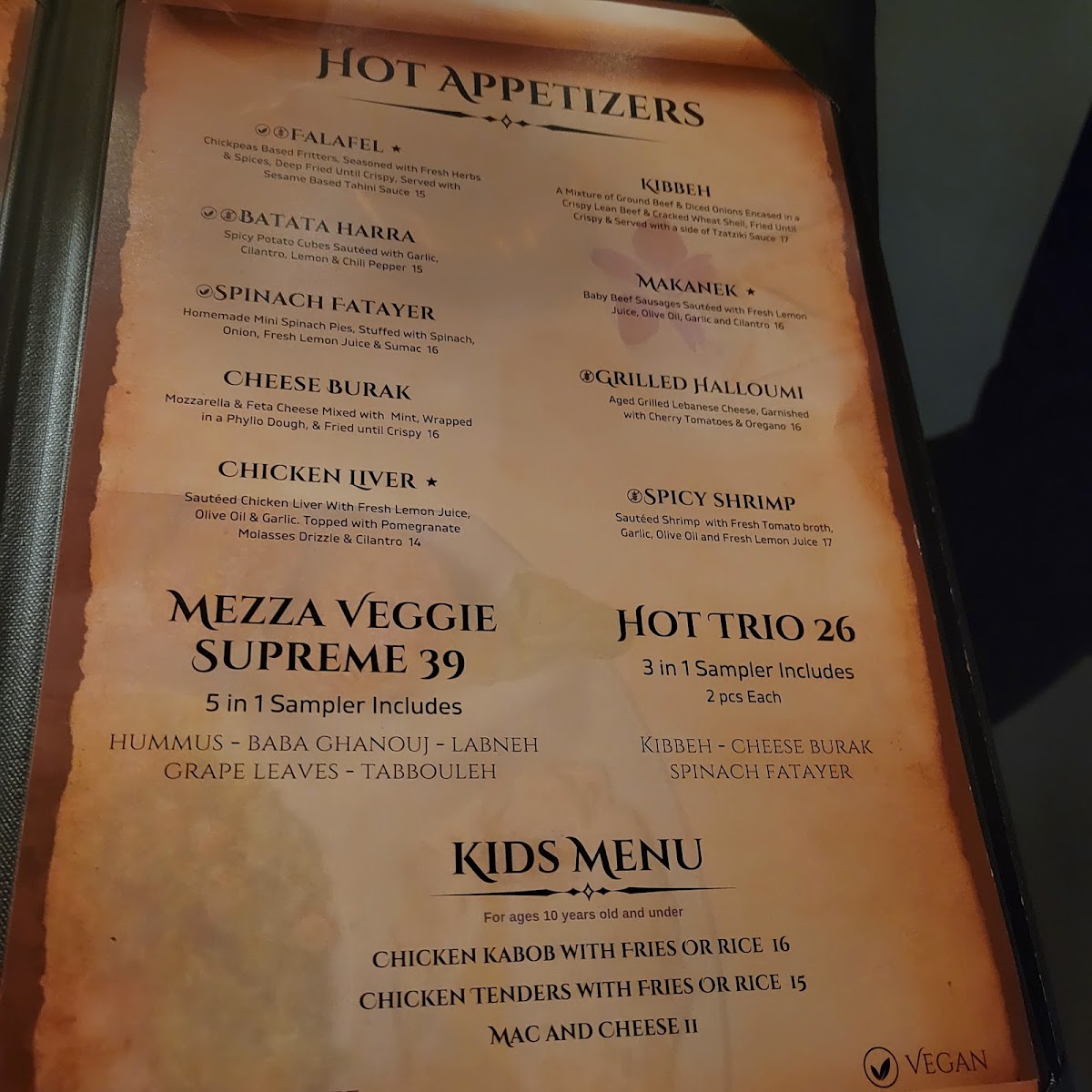 La Vie Mediterranean Restaurant Photo Menu 10