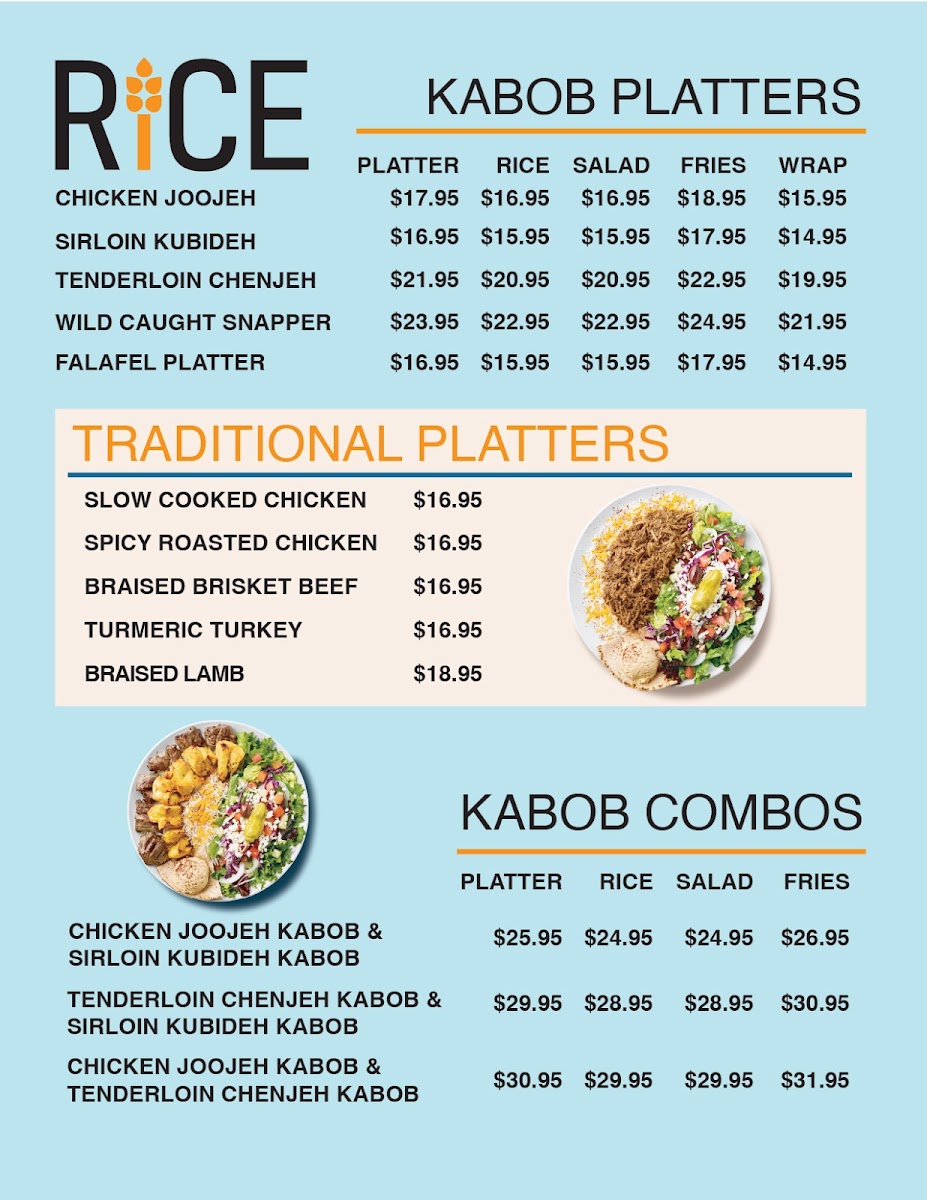 Rice Mediterranean Kitchen Photo Menu 2