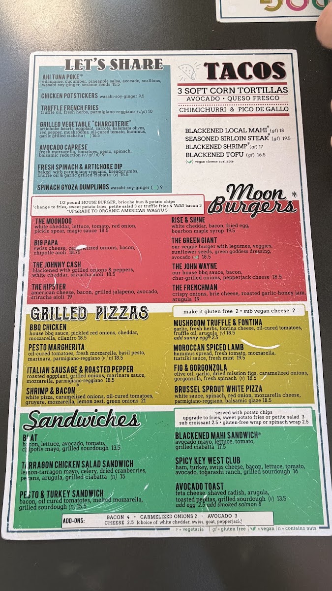 Moondog Cafe Key West Photo Menu 1