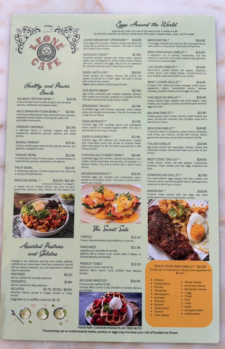 Leone Café Photo Menu 1