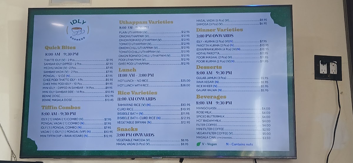 Idly Express - Milpitas Photo Menu 4