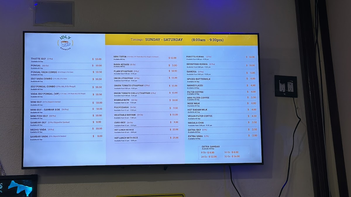 Idly Express - Milpitas Photo Menu 9