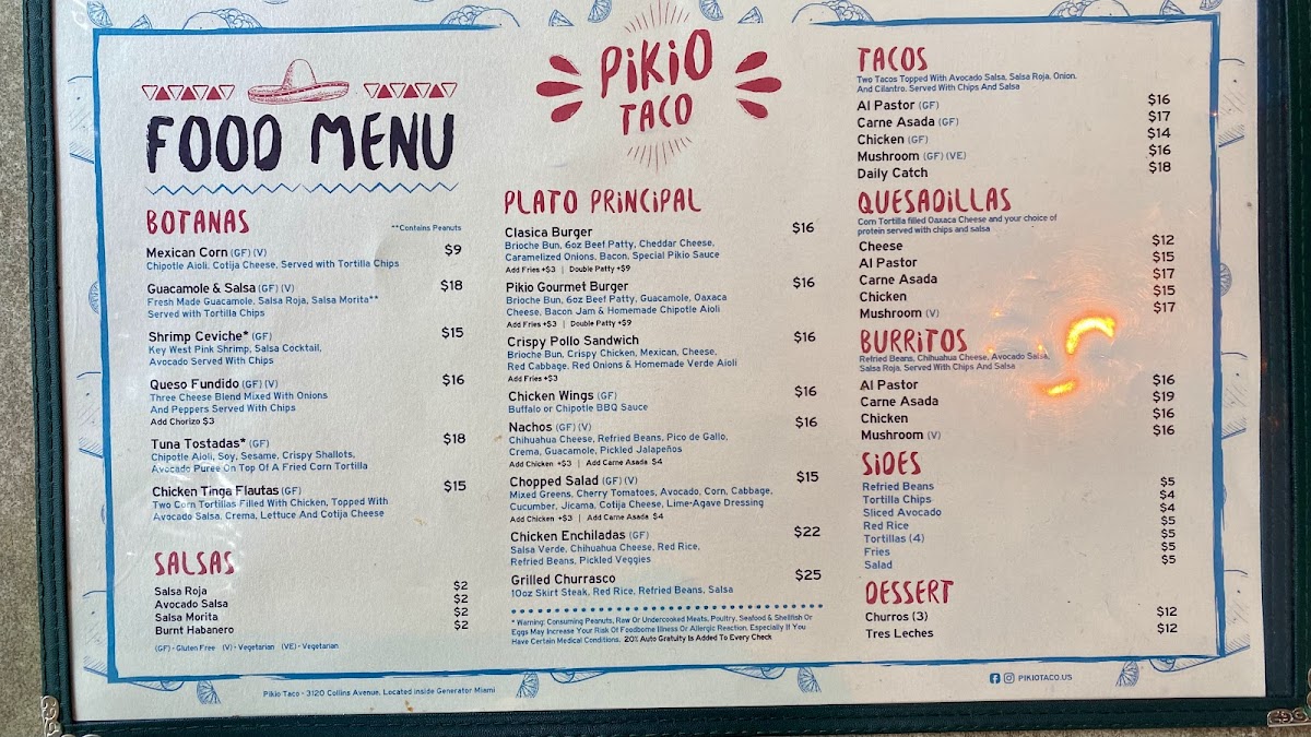 Pikio Taco Photo Menu 3