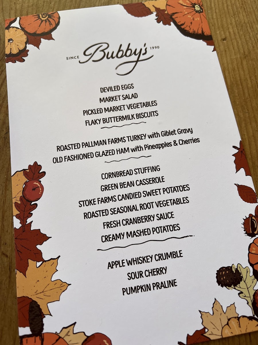 Bubby's Photo Menu 4