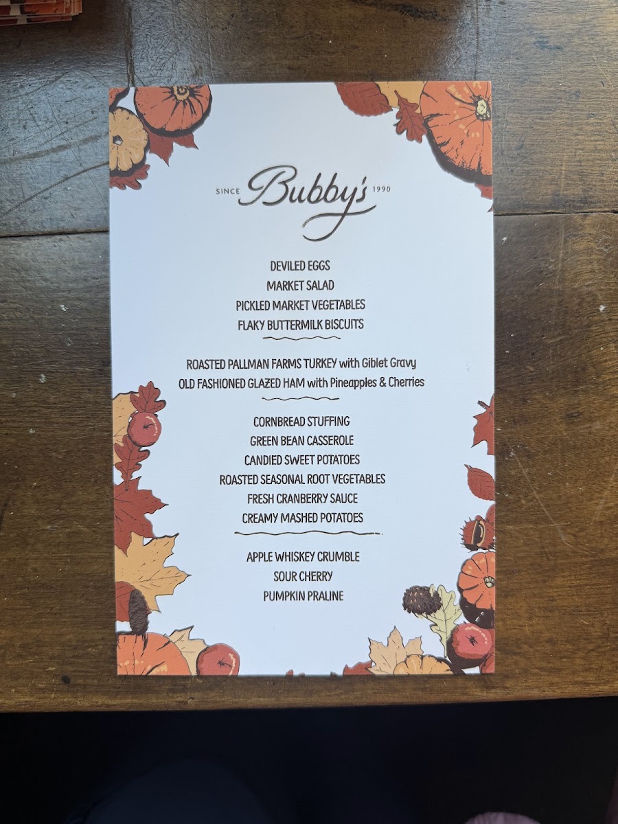 Bubby's Photo Menu 5