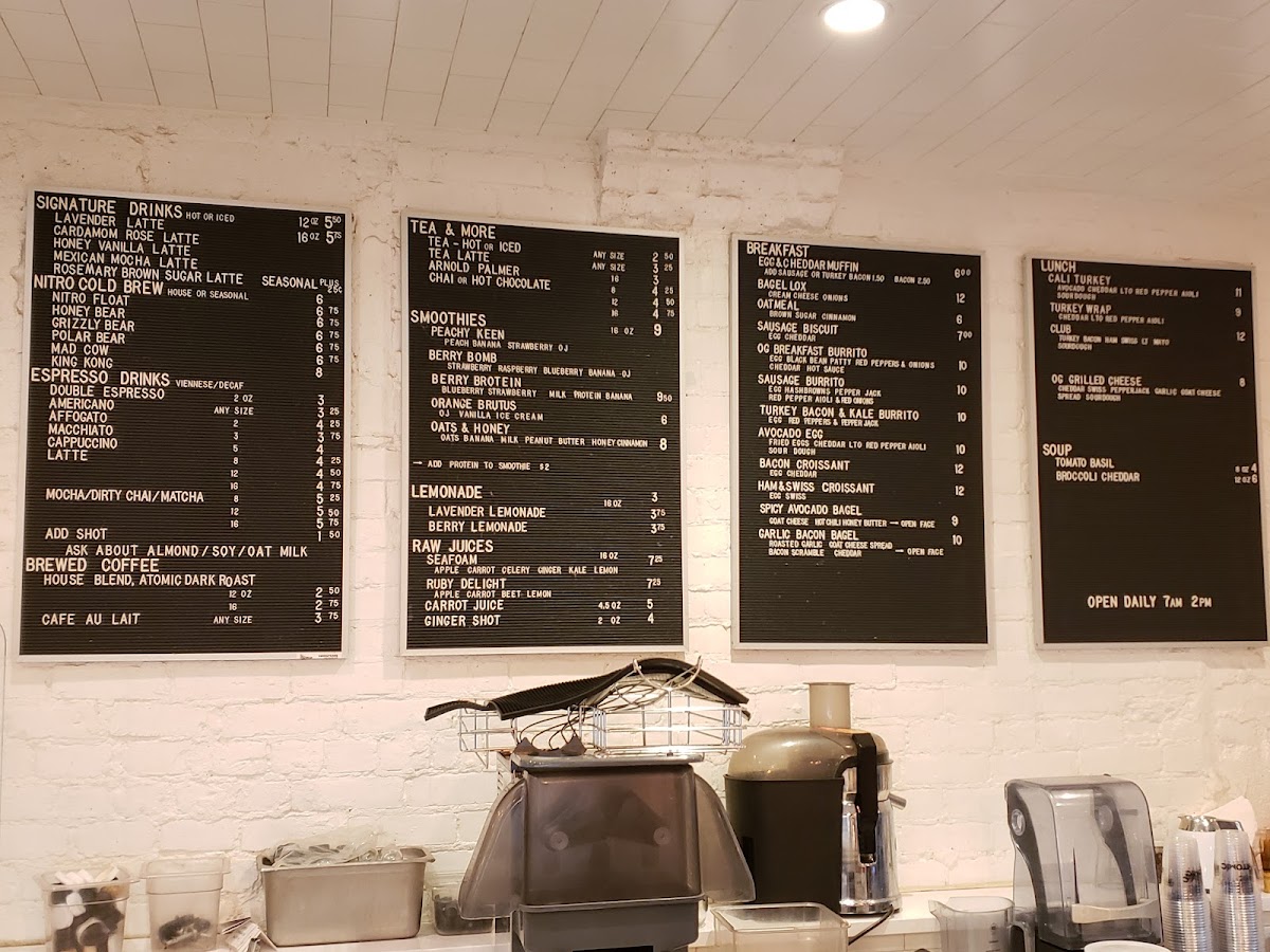 Atomic Coffee Photo Menu 2