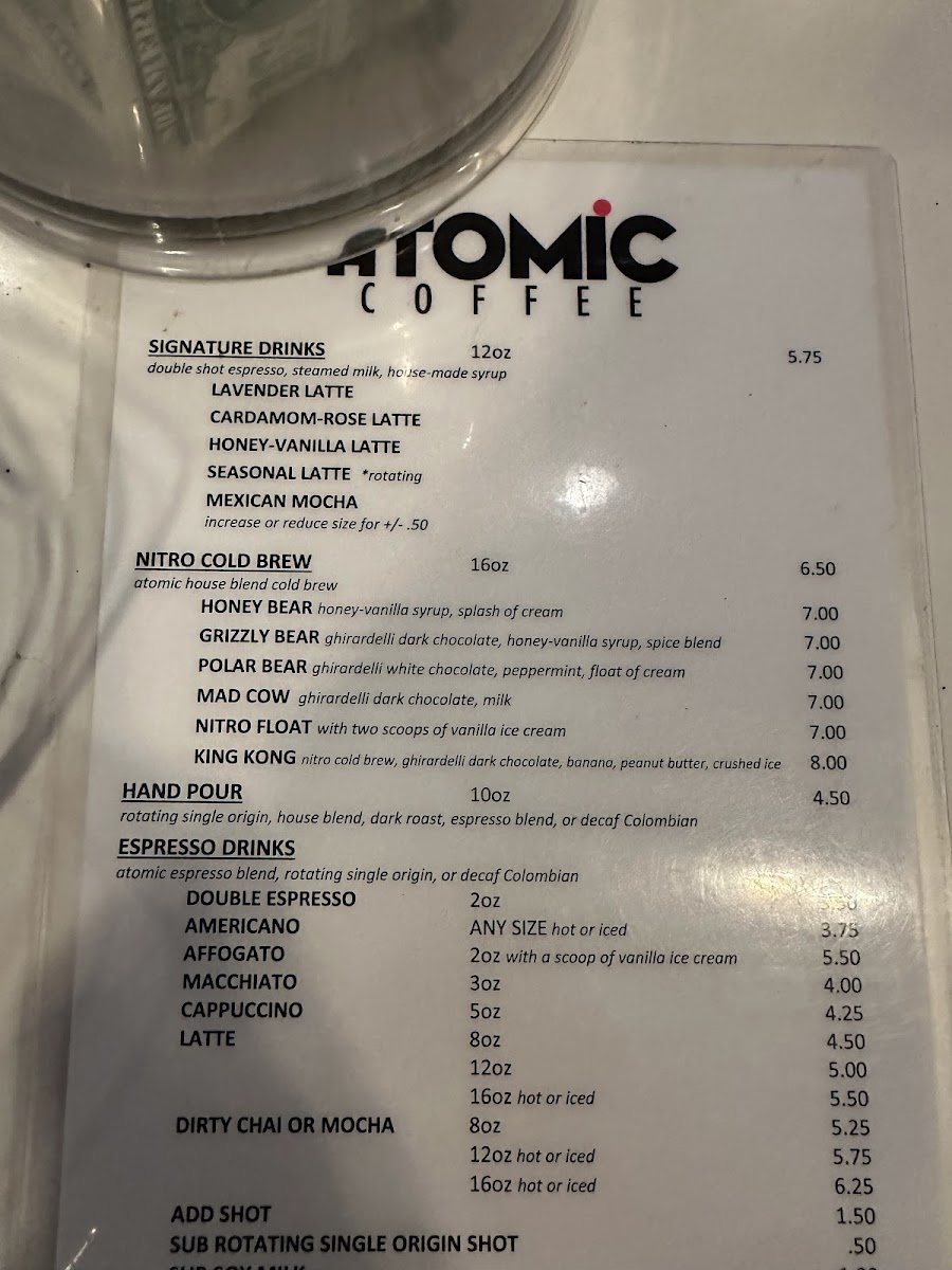 Atomic Coffee Photo Menu 3