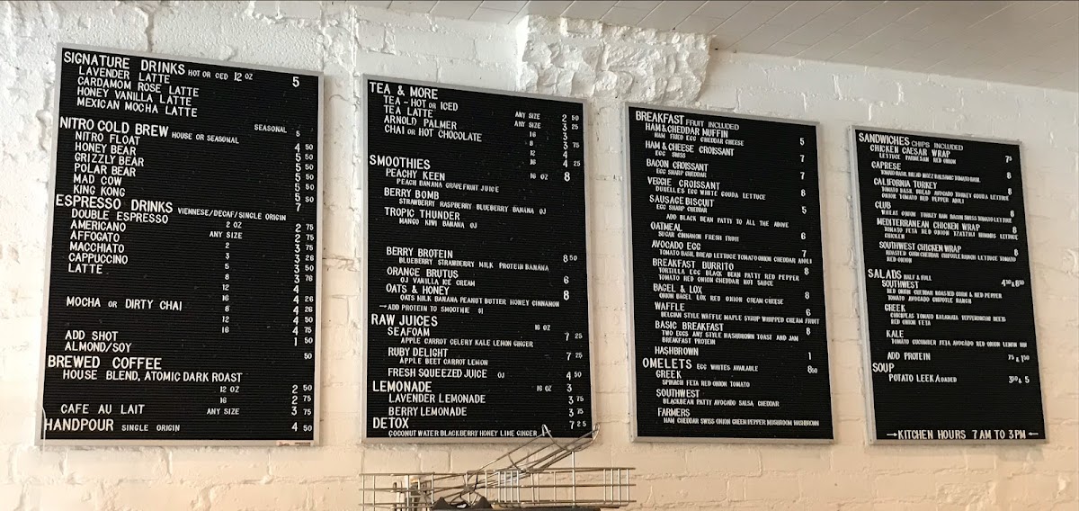 Atomic Coffee Photo Menu 6