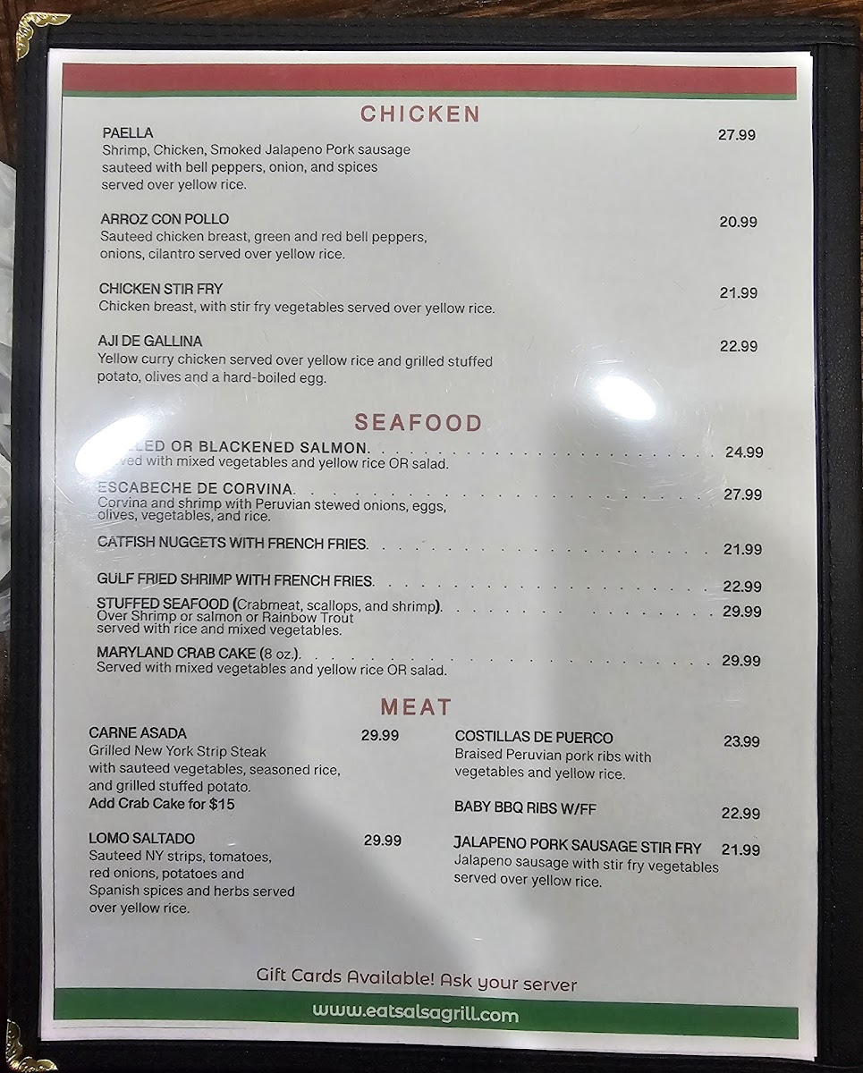 Salsa Grill Photo Menu 1