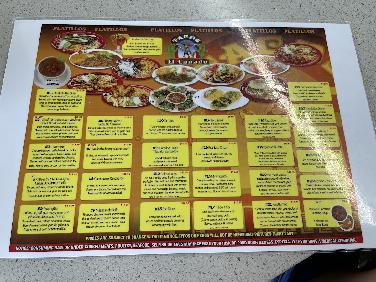 Tacos El Cunado Photo Menu 2