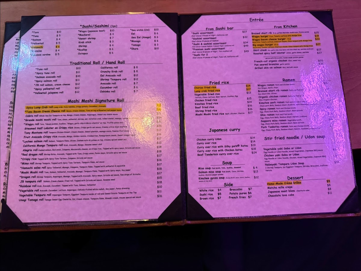 Moshi Moshi Miami Beach Photo Menu 3