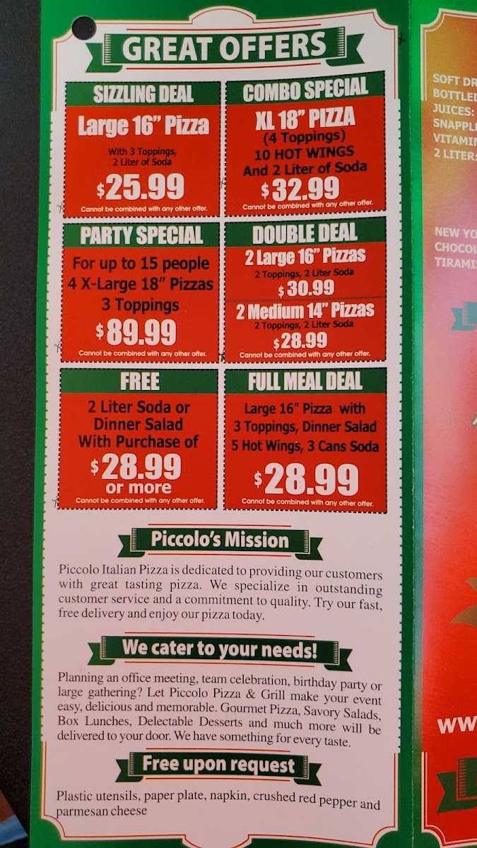 Piccolo Italia Photo Menu 6
