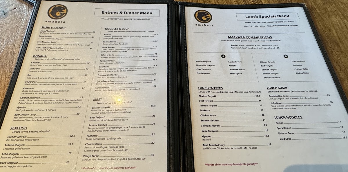 Amakara Photo Menu 2