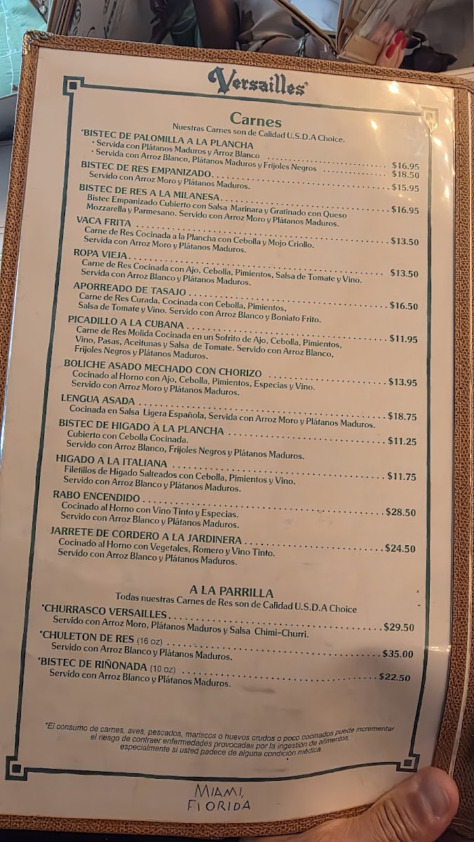Versailles Restaurant Cuban Cuisine Photo Menu 4