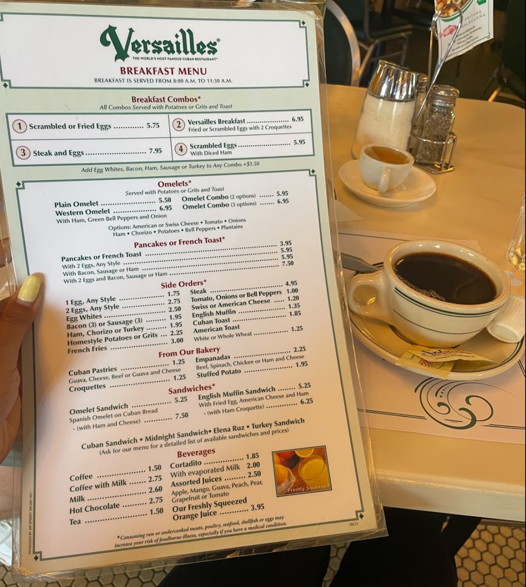 Versailles Restaurant Cuban Cuisine Photo Menu 7
