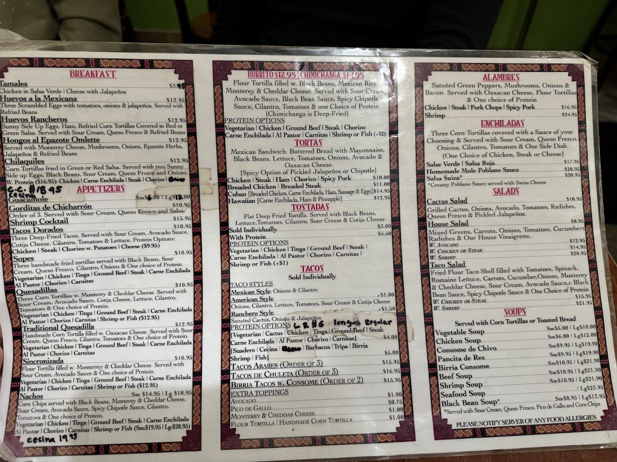Taqueria Tlaxcalli Photo Menu 4