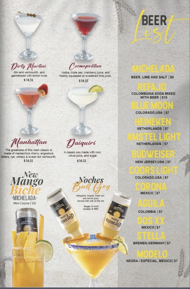 Noches De Colombia Clifton Photo Menu 1