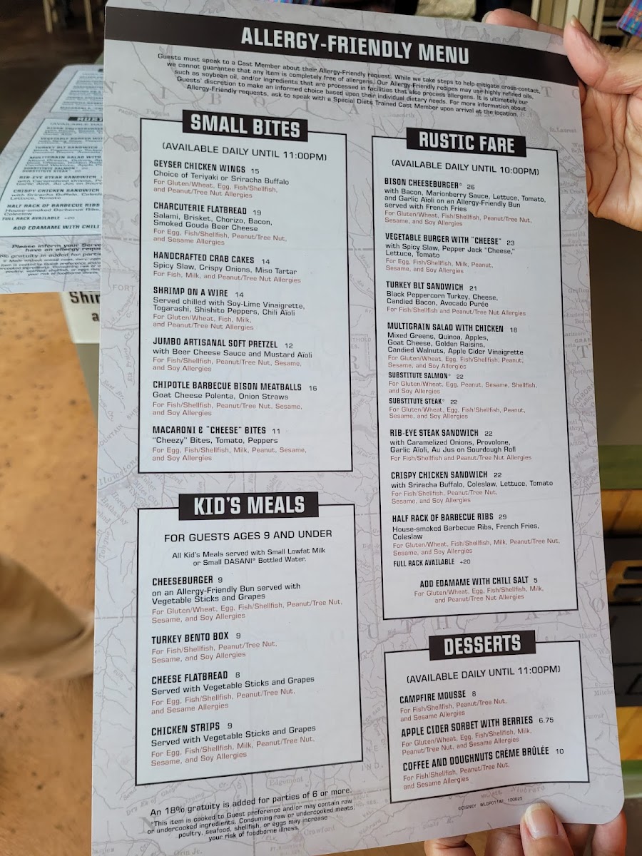 Whispering Canyon Cafe Photo Menu 8