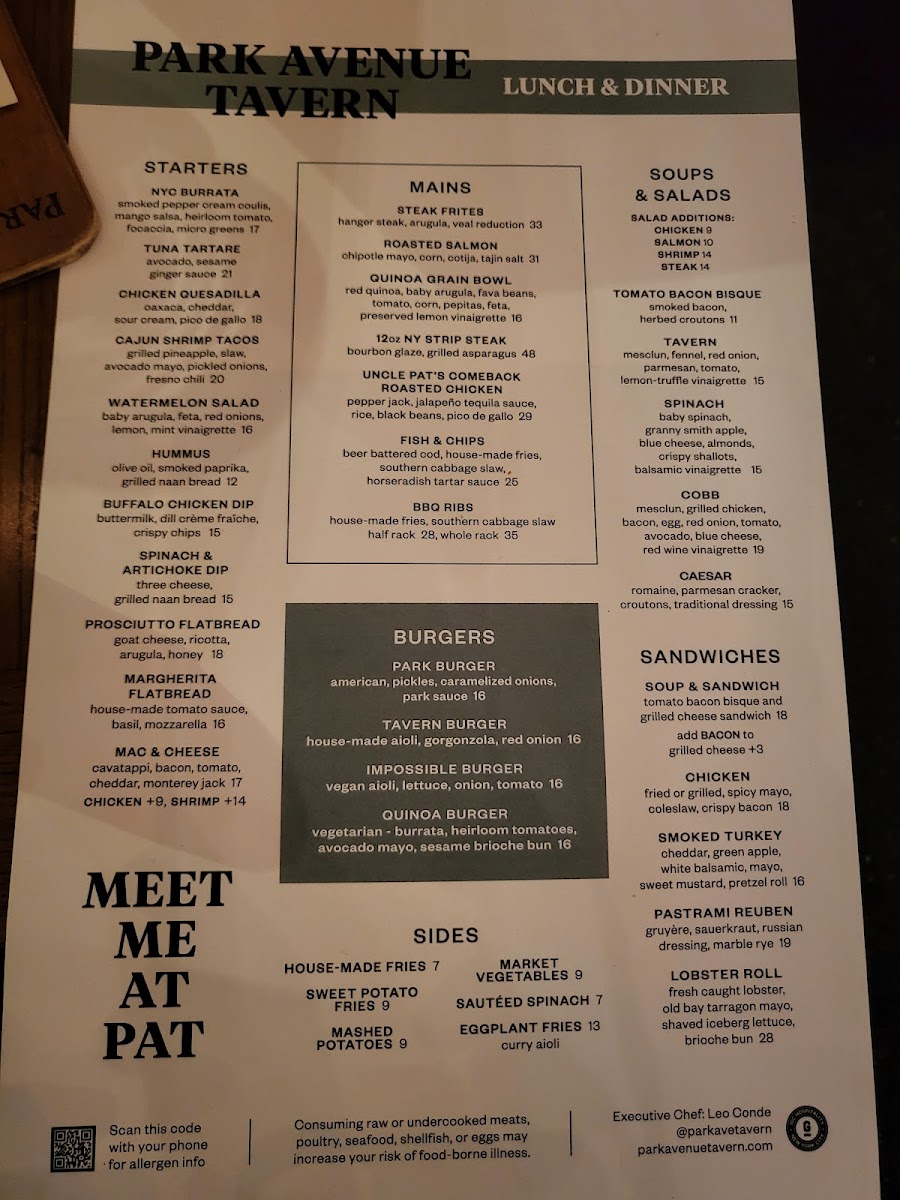 Park Avenue Tavern Photo Menu 10