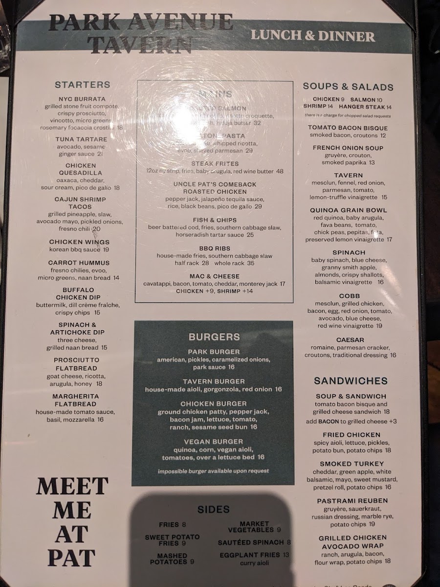 Park Avenue Tavern Photo Menu 7