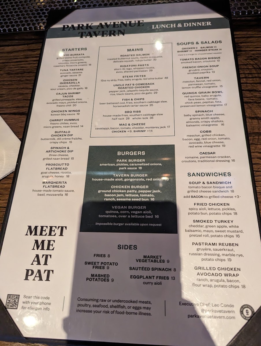 Park Avenue Tavern Photo Menu 9