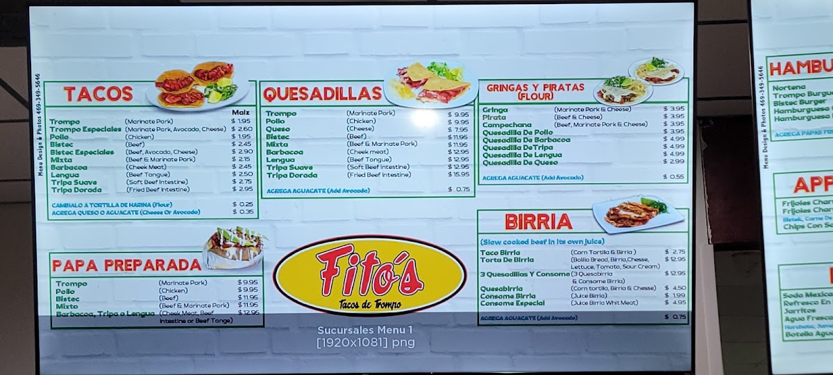 Fito's Tacos De Trompo Photo Menu 3