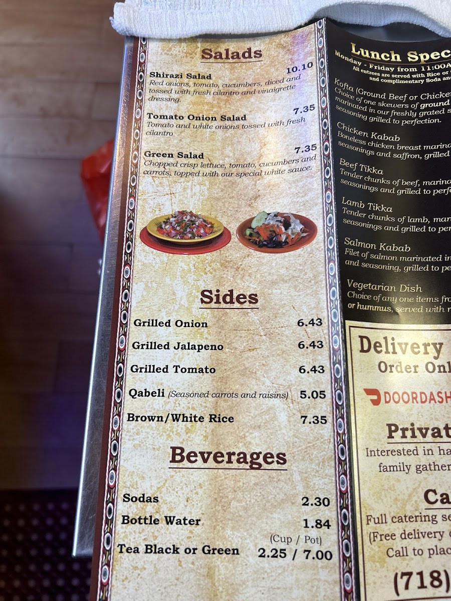 Kabul Kabab House Photo Menu 2