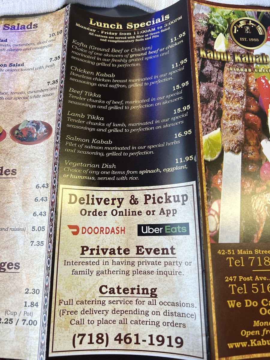 Kabul Kabab House Photo Menu 8