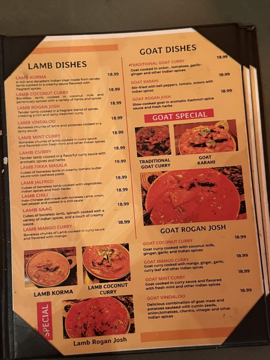 Marigold Fine Indian Cuisine Photo Menu 1