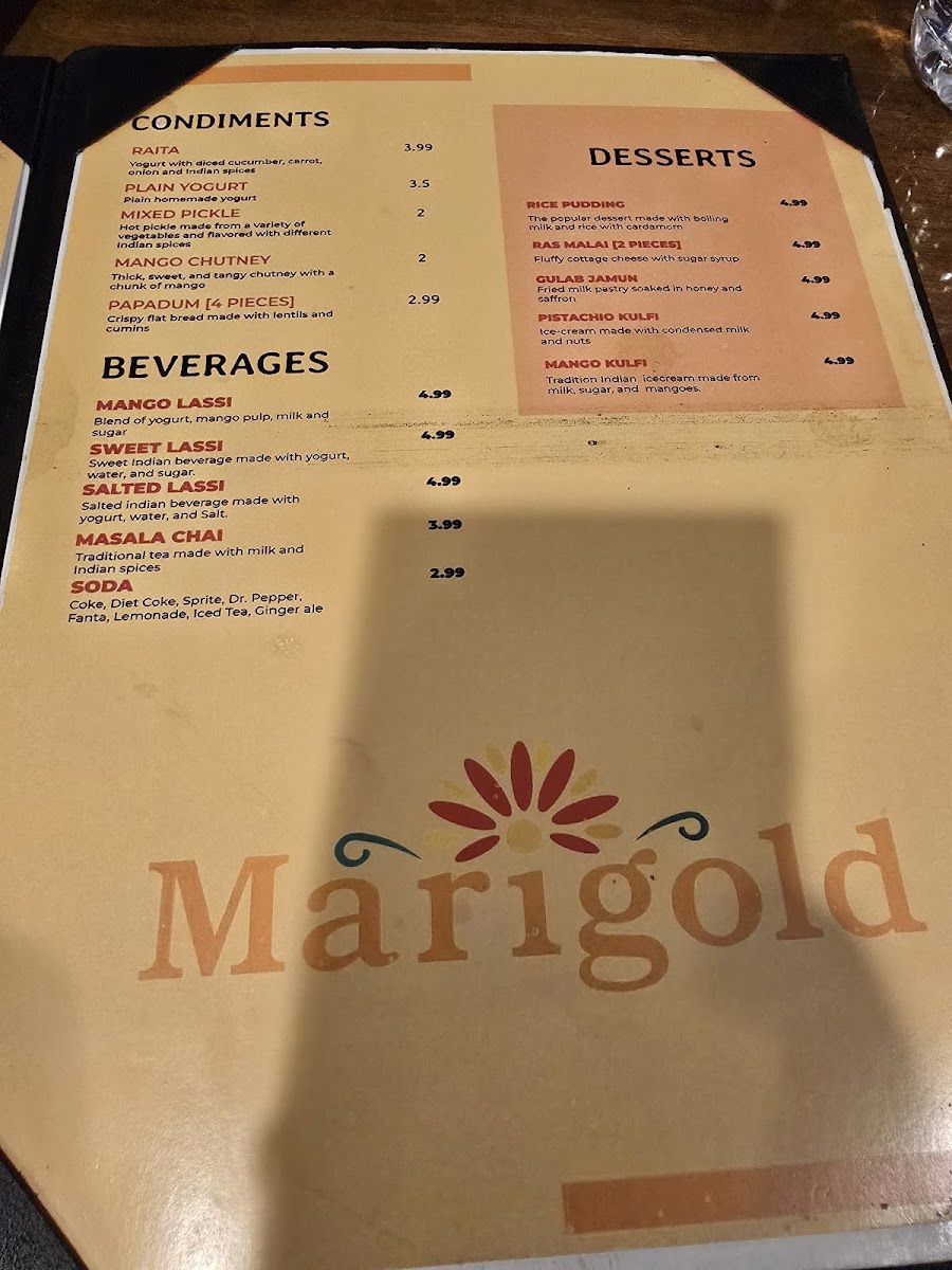 Marigold Fine Indian Cuisine Photo Menu 9