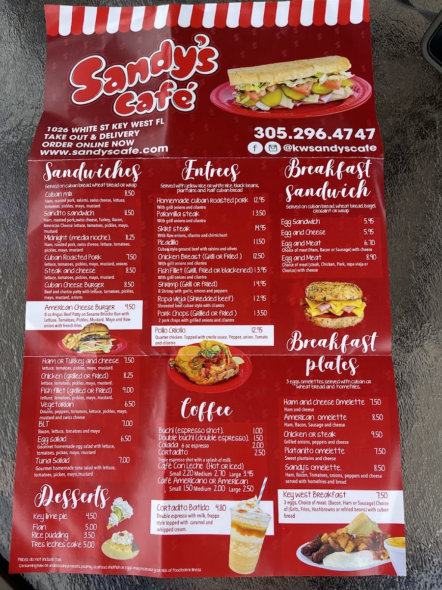 Sandy's Café Photo Menu 10